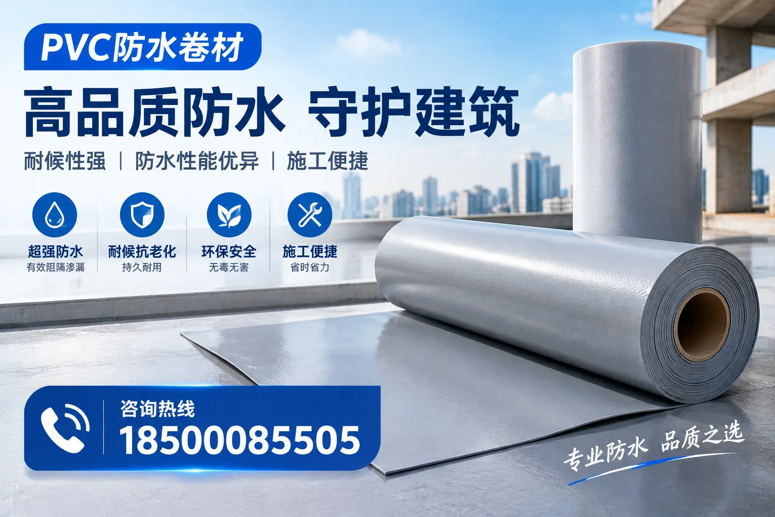 PVC防水卷材的防水效果评测,适合宁波的科学依据